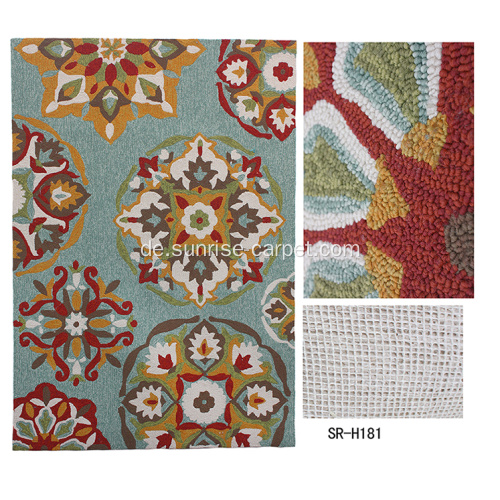 Handhaken-Teppich-Blumen-Entwurf